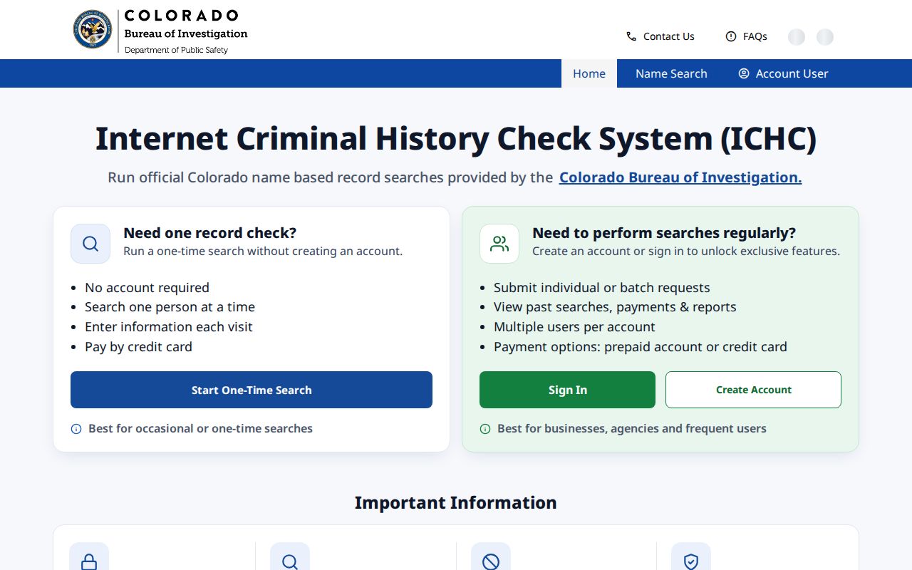 Pueblo County criminal history CBI official portal