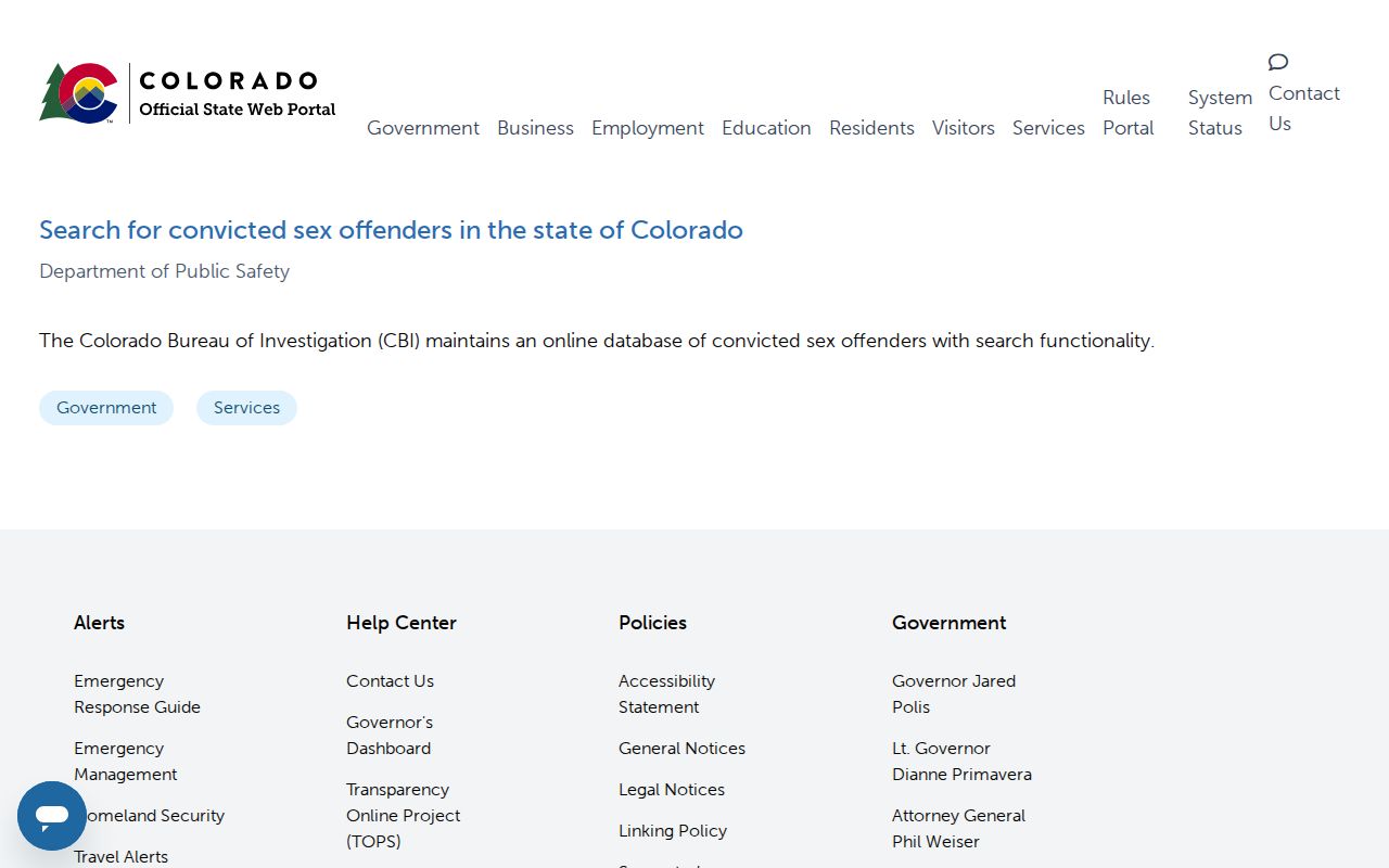 Pueblo County sex offender check Colorado convicted offender gateway